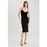 Defacto Bodycon Square Neck Strap Midi Dress | ePonuda.com