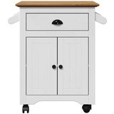 vidaXL Kuhinjska kolica "BODO" bijela i smeđa 72x45x80 cm | shoptok.hr