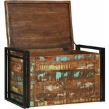  Kutija za spremanje s pohranom 80 x 50 x 50 cm obnovljeno drvo | shoptok.hr