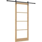  Klizna vrata Prirodna i crna 93 x 232 cm | shoptok.hr