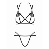 Obsessive Dvodelni odprt set perila Badossa, črn | Shoptok.si