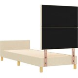  Krevetna konstrukcija s uzglavljem Krema 80 x 200 cm tkanina | shoptok.hr