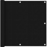 Balkonski zastor crni 90 x 300 cm od tkanine Oxford | shoptok.hr