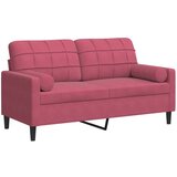 Maison Chic kavč - Sofa - Kanape dvosed z blazinami vinsko rdeč 140 cm žamet, (21727541) Cene