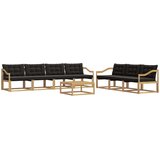  Set vanjskih sofa 8 kom. Bijela i crna | shoptok.hr