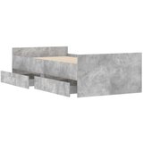 vidaXL Posteljni okvir s predali betonsko siv 100x200 cm | Shoptok.si