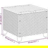 vidaXL Vrtni stol crni 45 x 45 x 37 cm od poliratana i bagremovog drva | shoptok.hr