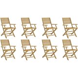  Sklopive vrtne stolice 8 kom 54 5x61 5x86 5 cm od drva bagrema | shoptok.hr