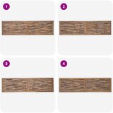  Uzglavlje Zidne Prirodna 200 cm Čvrsto teak drvo | shoptok.hr