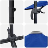  Suncobran Azurnoplava 351 x 250 x 260 cm Poliester i aluminij | shoptok.hr