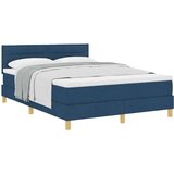 Box Postelja s pomičnim dnom z blazino modra 160x200 cm tkanina, (22083513) | Shoptok.si