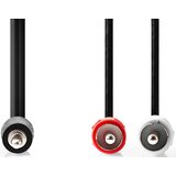 Nedis CAGB22200BK30, stereo audio kabl, 3,5 mm muški, 2x rca muški, niklovani, 3,00 m, crni Cene