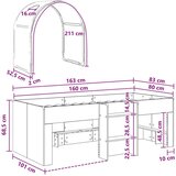  Krevet s Tunelom 4 pcs Bijela i ružičasta Konstruirano drvo - Bijela i ružičasta | shoptok.hr