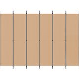  Razdjelnik prostora s 6 panela Bež 300 x 220 cm Tkanina | shoptok.hr