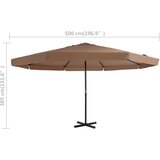  Vrtni suncobran s aluminijskom šipkom 500 cm bež | shoptok.hr