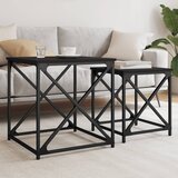  Uklapajući stolići za kavu 2 kom crni od konstruiranog drva | Shoptok.si