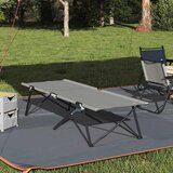  Sklopivi kamperski krevet Siva 206 x 76 x 74 cm Oxford i čelik | shoptok.hr