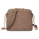 Vuch Crossbody torba Mini Fossy Suede Beige, 17 x 20 cm | shoptok.hr