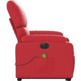  Električni masažni naslonjač na podizanje umjetna koža crveni | shoptok.hr
