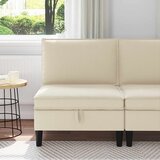  Srednji sofa s ladicom Krem Baršun | shoptok.hr