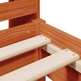 vidaXL Knjižna postelja brez vzmetnice vošč. rjava 100x200 cm borovina | Shoptok.si