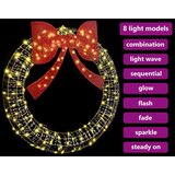 vidaXL Venec med 150 LED Toplo bela 120 cm PET | Shoptok.si
