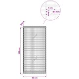  Gabion s žicom debljine 5 mm i mrežom 5x2,5 cm 50x20x100 cm | shoptok.hr