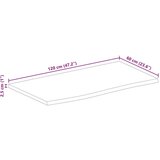 vidaXL Stolna ploča sa živim rubom 120x60x2,5cm od masivnog drva manga | shoptok.hr