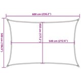  Jedro za zaštitu od sunca 160 g/m² pravokutno plavo 5x6 m HDPE | Eponuda.com