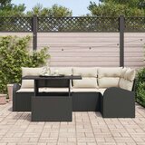  6-dijelna vrtna garnitura s jastučićima crni poly rattan | shoptok.hr