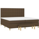  s oprugama i madracem tamnosmeđi 200x200 cm od tkanine | shoptok.hr
