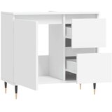vidaXL Kopalniška omarica bela 65x33x60 cm inženirski les | Shoptok.si