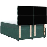 vidaXL Krevet s oprugama i madracem tamnozeleni 140x190 cm baršunasti | shoptok.hr