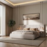 MESONICA Krem tapecirani bračni krevet s podnicom 180x200 cm Fioro – | shoptok.hr
