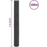 vidaXL Membrana proti plevelu črna 1x100 m PP | Shoptok.si
