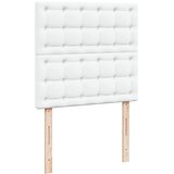  s oprugama i madracem bijeli 100x200 cm od umjetne kože | shoptok.hr