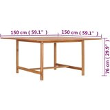  Vrtni stol 150 x 150 x 76 cm od masivne tikovine | shoptok.hr