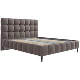 MID.YOU OBLAZINJENA POSTELJA 140 cm x 200 cm , les, tekstil, leseni material umazano rjava | Shoptok.si