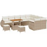 vidaXL Vrtna sedežna garnitura 12 pcs Bež poli ratan, (5000145741) | Shoptok.si