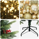  Umjetno božićno drvce s kuglicom 180 cm 300 LED lampica | shoptok.hr