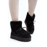 Boto Women's Lace-Up Snow Boots with Thick Sole Black Loso | Shoptok.si
