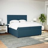  s oprugama i madracem plavi 200x200 cm baršunasti | shoptok.hr