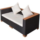  Vrtna sofa od poliratana crna | shoptok.hr