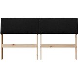 vidaXL tapecirano vzglavje črna 150 cm masivno borovo les | Shoptok.si