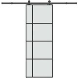 vidaXL Klizna vrata s priborom 76 x 205 cm od ESG stakla i aluminija | shoptok.hr