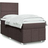  Box spring postelja z vzmetnico temno rjava 90x200 cm blago, (21291208) | Shoptok.si