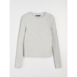 Sinsay Pamučna slim fit majica dugih rukava | shoptok.hr