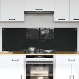 Kuhinjski zid 2 pcs Crna 80 x 50 cm Staklo otporno na udarce | shoptok.hr