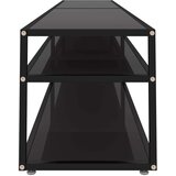 TV omarica črna 220x40x40,5 cm kaljeno steklo, (20731831) | Shoptok.si