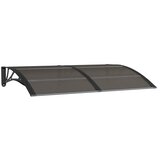 Nadstrešnica za vrata crna 150 x 100 cm polikarbonatna | shoptok.hr